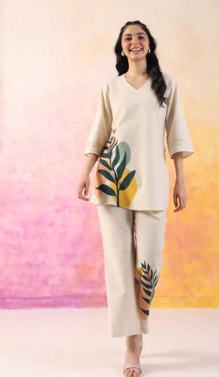 Palm Serenity Cotton Co-Ord Set